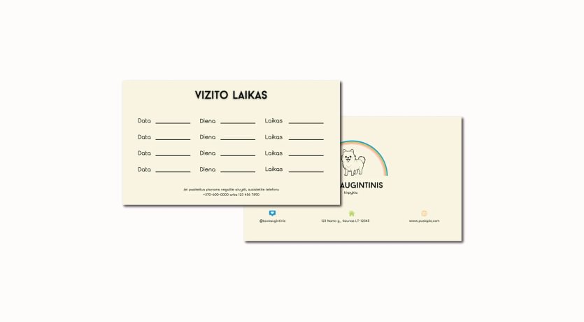 Vizito (paskyrimo) kortelės
