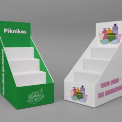 Prekystalio stendas displėjus